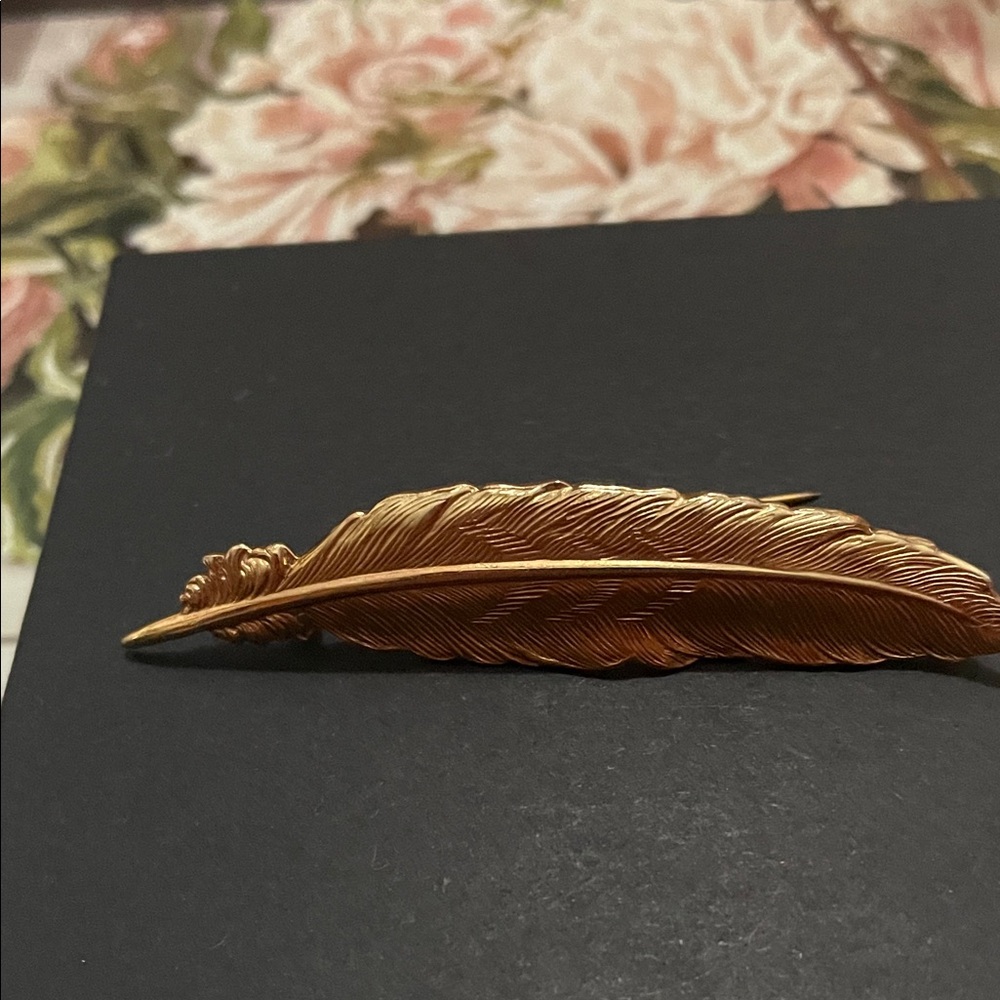 Napier Gold Feather Brooch